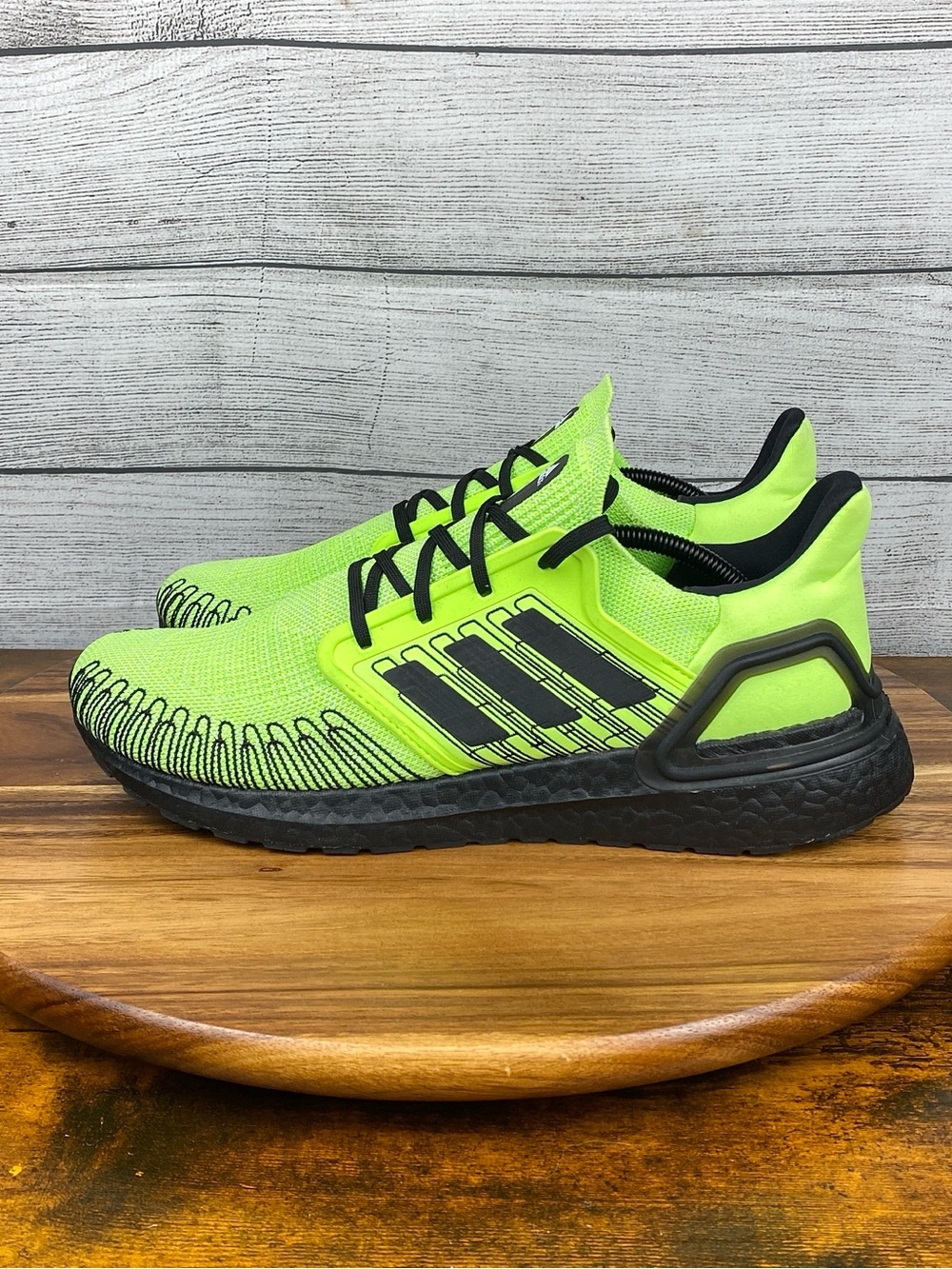 adidas UltraBoost 20 Signal Green Black Shoes FY8984 Men’s Sneaker Size 12